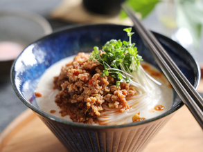 豆腐を丸ごと1パック使い切り！簡単なのに濃厚クリーミー♡豆腐スープの冷やし坦々そうめん