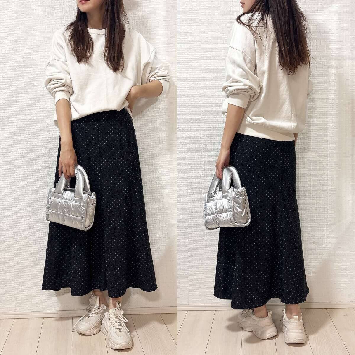 軽くてシワにならないから出番が多い…！ユニクロ上品マキシスカートの着こなし術