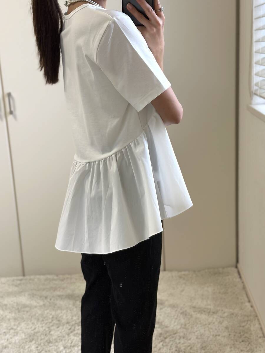155cmさんが着用レビュー♡GUの体型カバーペプラムTのNG＆OKコーデ