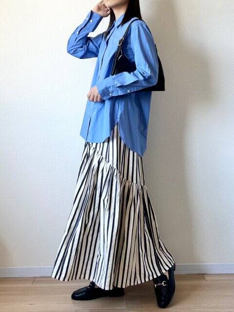 ユニクロのトップスが体型カバーに効く！絶妙シルエットなシャツで♡スッキリ細見え初秋コーデ