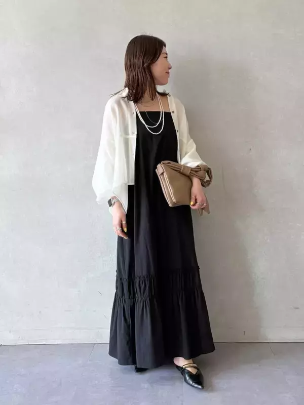 黒キャミワンピがやっぱ頼りになる～♡ラクなのに着痩せ効果大！おしゃれな人の着こなし5選