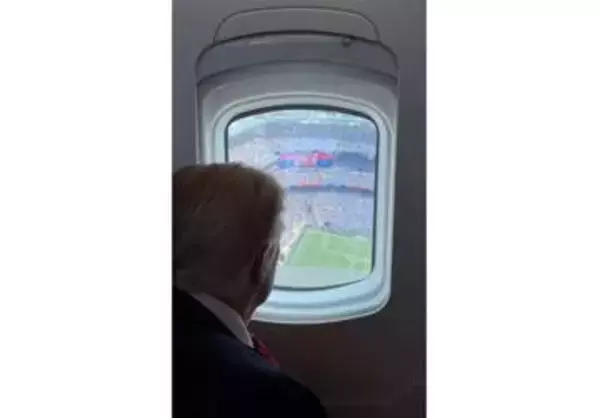 トランプ大統領を乗せた専用ヘリがワールドカップ決勝戦前にスタジアム上空を飛行　SNSで公開…スポーツと政治の関係に物議