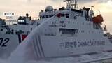 「南シナ海で中国海警局の船が放水砲発射　補給活動行っていたフィリピン政府の船に向け　フィリピン当局が非難」の画像1