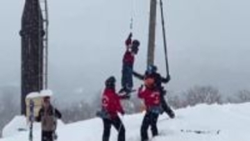 牛岳温泉スキー場で緊急停止したリフト止めたまま200人を1人ずつ救助　滑車故障でワイヤー破損の恐れ　営業休止して交換修理へ　富山