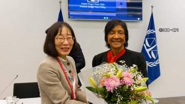 ノーベル平和賞のピレイ氏　ICC訪問　赤根所長「役割認められた」