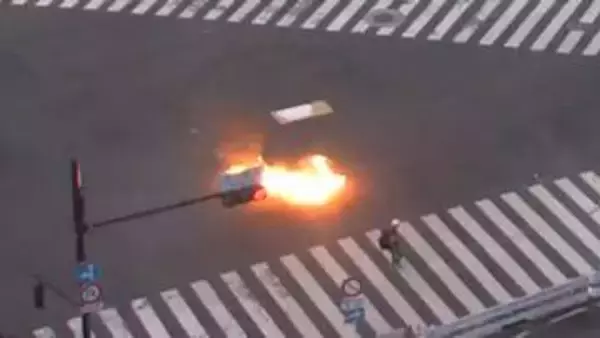 「「有名なところなので注目してもらえる」スクランブル交差点に“放火”」の画像