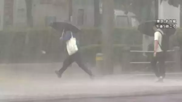 関東各地でゲリラ雷雨　帰宅時間帯を直撃　過去最長に並ぶ4日連続「酷暑日」
