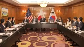 北朝鮮対応などで連携確認　日米韓3カ国の外相が会談
