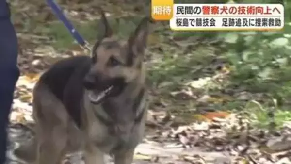 嘱託警察犬・イトくんが火山灰を克服　足跡追及で遺留品発見
