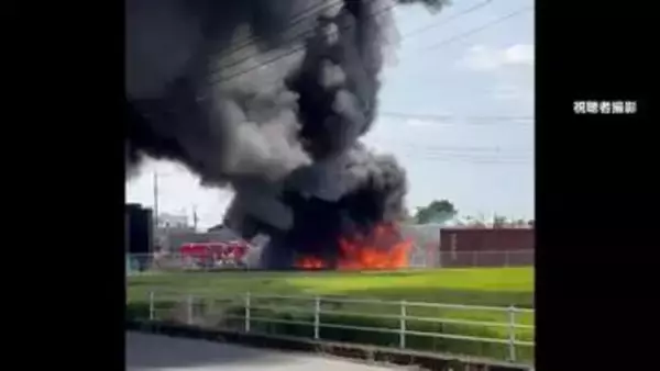 工場敷地内で廃プラスチックが燃える火事　ケガ人なし　栃木市