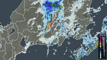 「線状降水帯」が発生する恐れ　岐阜県と愛知県では9日夜のはじめ頃にかけて、静岡県では夜遅くにかけて　24時間予想降水量は関東甲信地方・東海地方100ミリ（10日午後6時まで 多い所で）　土砂災害などに警戒を