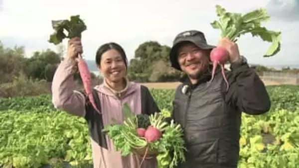「子供が食べてくれない野菜を作っても意味がない」元研究員が移住して始めた有機農業 味をジャッジするのは2人の娘 育てるのは「ターサイ」や「緑なす」等の珍しい100種以上の野菜