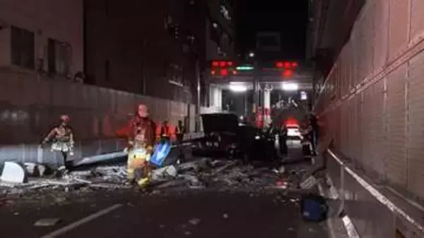 「よく生きてたなって…」ビル外壁が崩れ、高速道路の標識がタクシー直撃　ビル老朽化が原因か　大阪市