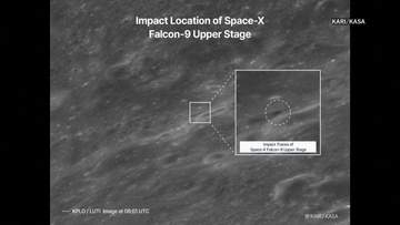 「スペースX」ロケット残骸が月面衝突　韓国宇宙航空庁が画像公開　直径18メートルのクレーター確認