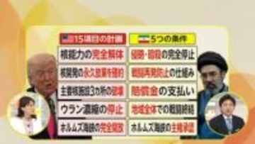 アメリカ高官「こっけいな要求」イラン高官「過度な要求」　双方提示の「戦闘終結の条件」大きく隔たり