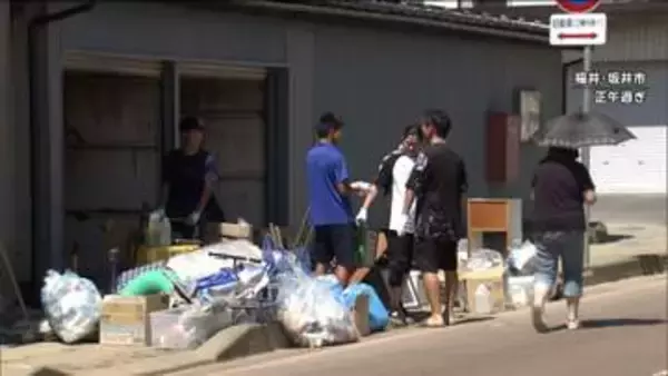 猛暑のなか福井の被災地で続く復旧作業　台風24号発生へ…再び大雨警戒