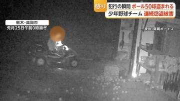「許せない」少年野球チームの備品盗む犯行の瞬間　7月にも盗まれ買い直すも被害「好きな野球奪わないで」　栃木・真岡市