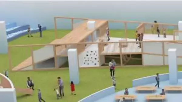 全天候型屋内公園「BBTパーク」の完成近づく　職人も驚く全長36メートル、日本でも有数の「大型遊具」　富山市ファボーレ別棟に初夏オープン