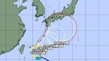 【台風情報】台風26号の進路予想　「強い」勢力で29日頃にかけて沖縄に接近する見込み　本州付近にも影響の恐れ