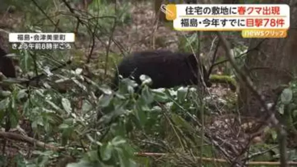 住宅の敷地にクマ出没　2日連続の目撃に住民「大きさはともかくクマは怖い」　福島・会津美里町