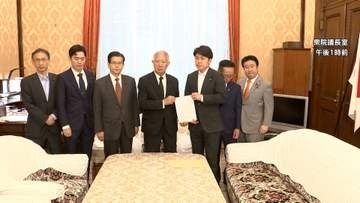 「衆院比例45減」法案に野党5党が反発　「審議強行に反対」衆院議長に申し入れ