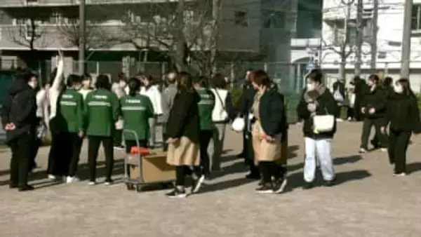 【中継】最大震度5強の島根・松江市では小学校校庭に児童や市民が避難　揺れにより転倒しけがをした人も