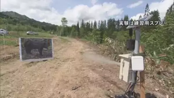 画像からAIが判定…全国初の『クマ撃退スプレー自動噴射機』出没が相次ぐ岐阜県内で実証実験始まる