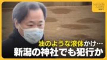 「神社は悪霊の巣窟…油注ぎ清めた」神社に油のような液体をかけた疑いで男逮捕 新潟県の彌彦神社でも犯行か「必ず罰下る」
