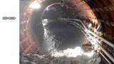 「“陥没の恐れ”土砂流入のトンネル内の様子を公開　水道管の新設工事中に発生　撤去には数日かかる見通し　東京・足立区」の画像1