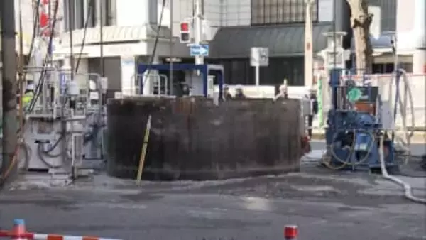 隆起したパイプは約1.6ｍせり出したまま　周辺道路の交通規制は数日間続く予定　一時13m隆起し騒然　大阪