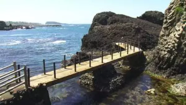 火山活動が生み出した造形美「柱状節理」を間近に…20年ぶりに開通した“海の遊歩道”が誘う越前松島の絶景