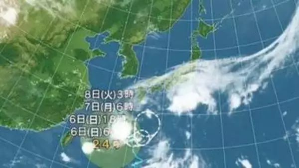 【台風情報】台風24号や前線の影響は　西日本から北日本の太平洋側を中心に7日にかけて大雨となる所がある見込み　伊豆諸島では線状降水帯が発生する可能性