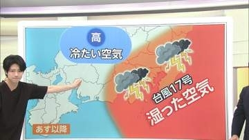 【気象解説】長引くゲリラ雷雨　原因は元台風15号の湿った空気と上空の寒冷渦　14日も台風17号の影響で天気不安定