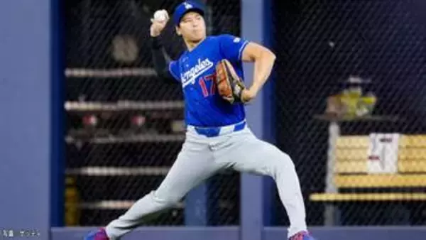 大谷翔平が第2打席、内野安打で出塁　自己最長更新の41試合連続出塁　ドジャースはブルージェイズと対戦