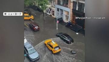 大雨による洪水被害で道路冠水…地下鉄も浸水　ニューヨーク　街に濁流…流される子どもをロープで救出　4人死亡　ベトナム
