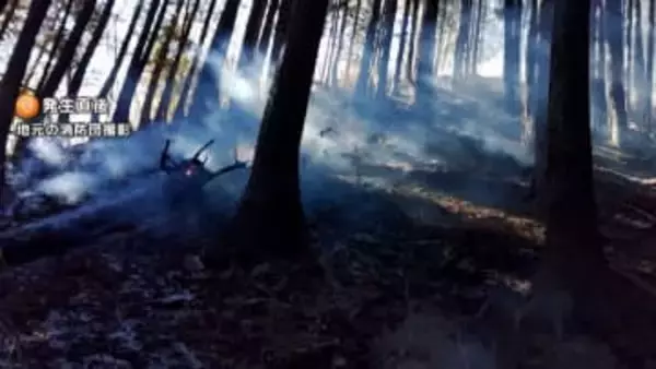 【速報】山林火災の炎が住宅敷地まで150メートルに迫る…消火活動再開も鎮圧のメド立たず　山梨・上野原市