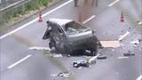 「東北道で車がのり面に衝突し大破　衝撃で外に投げ出された運転手の男性が後続車にはねられ死亡　栃木・宇都宮市」の画像1