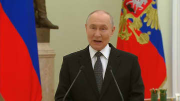 プーチン氏、戦略的核戦力強化「優先」　ウクライナ侵攻4年　攻撃やまず