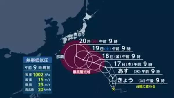 【また台風】今夜にも発生する台風の予想進路　シルバーウィークに沖縄接近の恐れ　23日ごろ列島に「Uターン」予想も