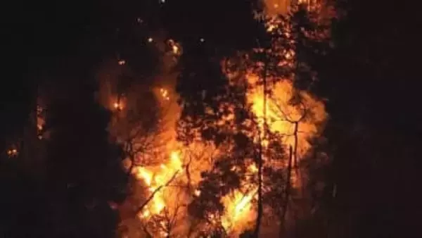 山火事が集落に迫り住民に避難指示　9日朝から自衛隊ヘリが消火活動 山梨・上野原市