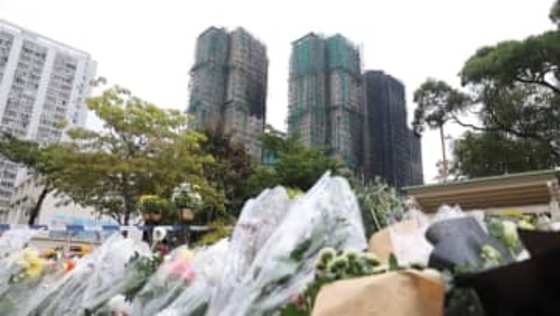 香港高層住宅火災の死者151人に　工事用の防護ネットが防火基準満たさず