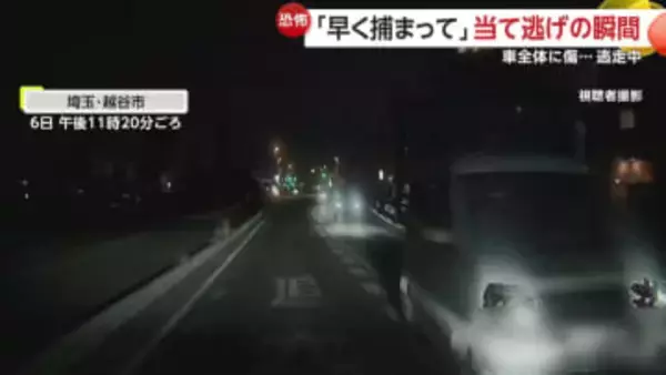 「早く捕まって」センターラインはみ出し“当て逃げ”　車は大破し被害者は全治2週間…記憶も曖昧に　警察が捜査　埼玉・越谷市