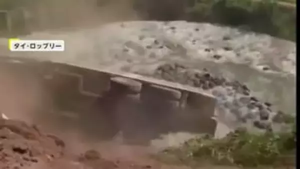 「落ちるぞ！」逃走中のトラックが川に転落…大量の黒い袋に7億円超相当の麻薬　41歳男を逮捕　タイ