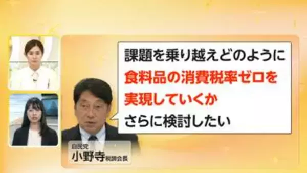 食料品“消費税ゼロ ”に2つのポイント　「外食もゼロ要望」「1％案も浮上」…いつ実現できるのか見通しは立たず