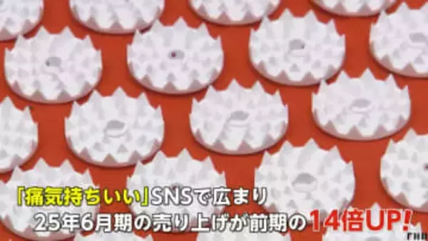 「痛い痛い痛い！」話題の“拷問マット”無数のスパイクがツボ刺激　専門家「血流改善起こっている」“ツボ押しグッズ”売り上げ急増
