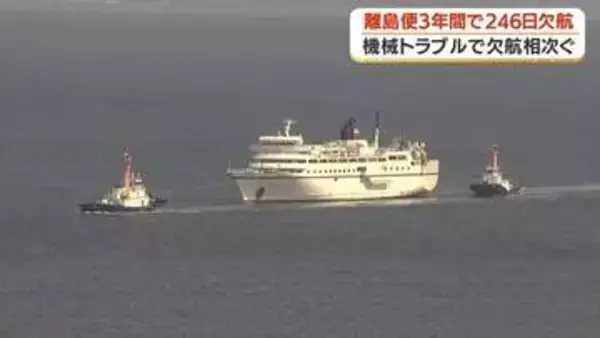 鹿児島の離島航路、過去3年で欠航246日　老朽化フェリーの更新が急務に