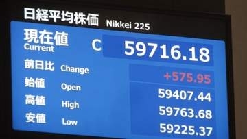 日経平均株価終値が5万9716円18銭で最高値更新　停戦延長を好感