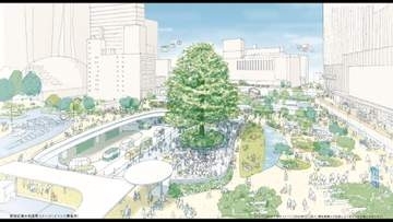 新宿駅西口の駅前広場に高さ30メートルのシンボルツリー　完成予想図を都が公表