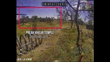 世界遺産「プレアビヒア寺院」周辺で大規模爆発　タイ軍がドローン攻撃映像を公開、カンボジアは反発