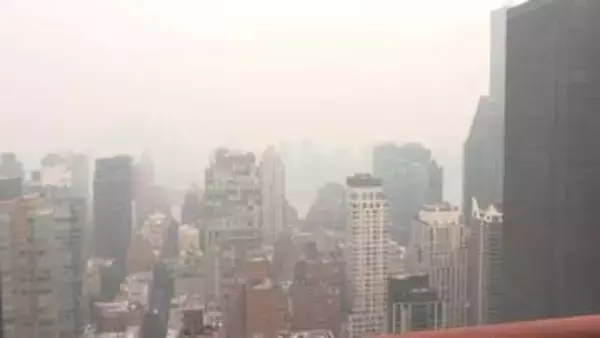 カナダの山火事の煙がアメリカ東部に流入　ニューヨークなどで大気汚染が拡大　ワールドカップ決勝への影響懸念